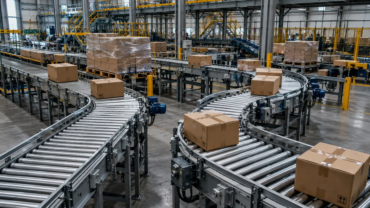 Aplikasi Roller Conveyor pada Sistem Material Handling Industri