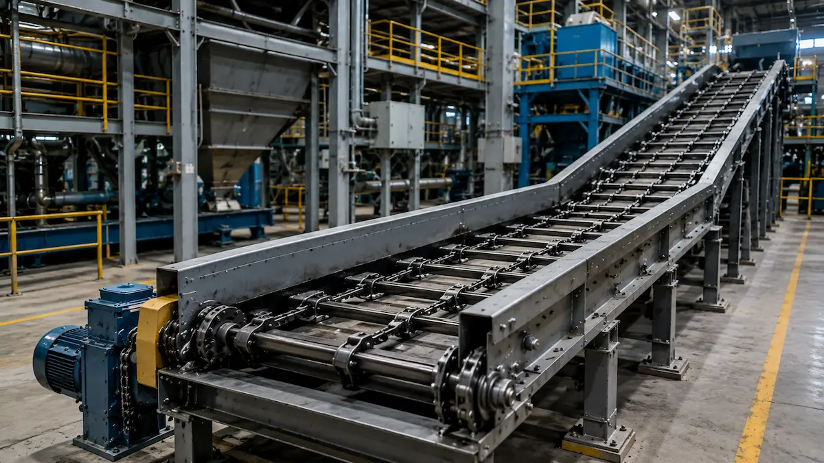 Chain conveyor untuk material handling industri
