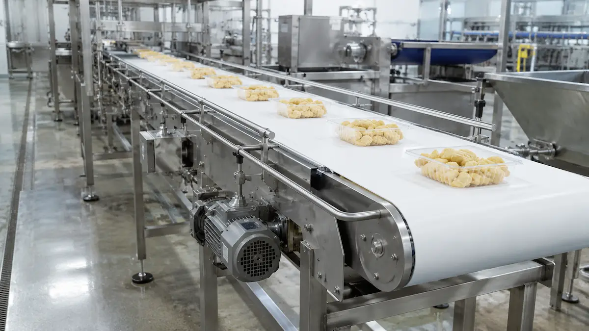 Conveyor belt stainless steel untuk industri makanan
