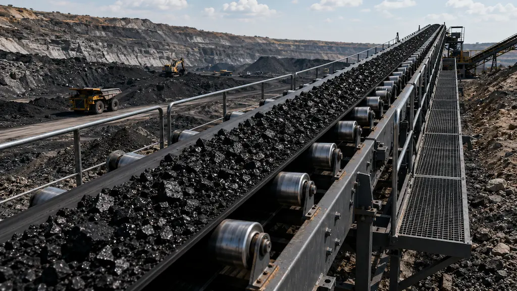 Conveyor tambang untuk pemindahan batubara