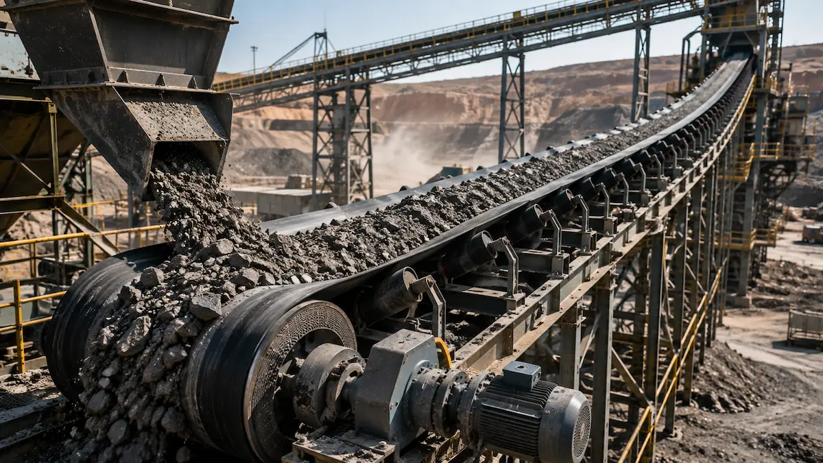 Heavy duty conveyor untuk pemindahan material tambang